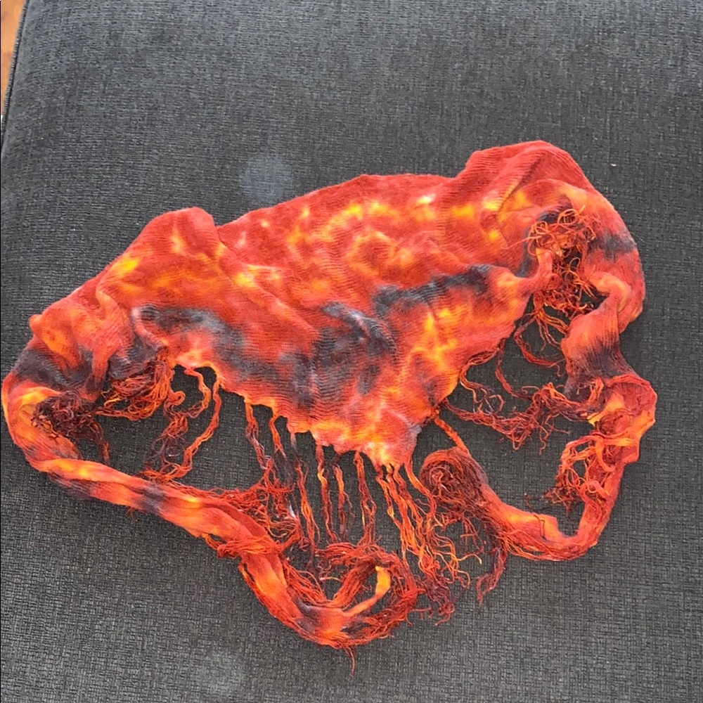 Harley-Davidson Style Vibrant Tie-Dye Fringe Scarf